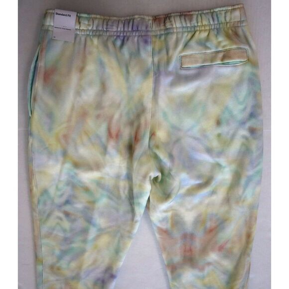 Nike DZ3064 379 Men's Sz XL Green/Pink Tie-Dye Embroidered Fleece Jogger Pants - Picture 6 of 11